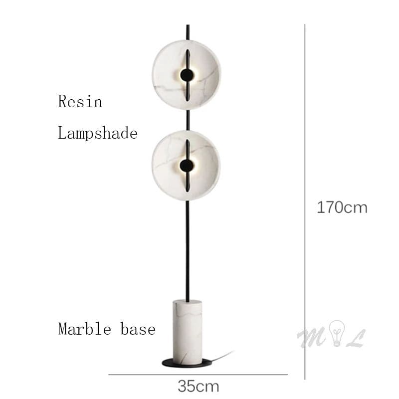 Modern white Standing Table Lamp - Image 2