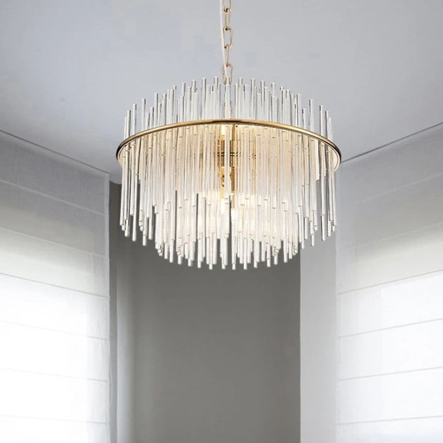 Nordic Iron Glass LED Chandelier Lamp - Image 6