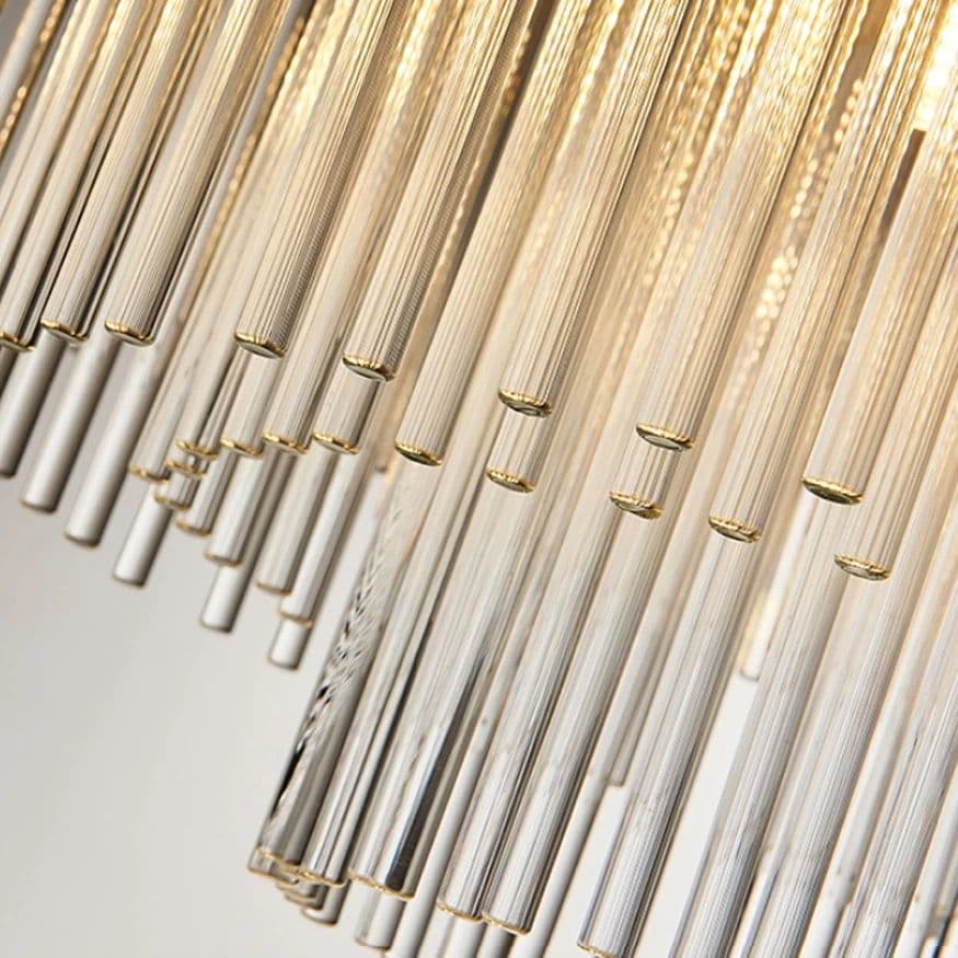 Nordic Iron Glass LED Chandelier Lamp - Image 3