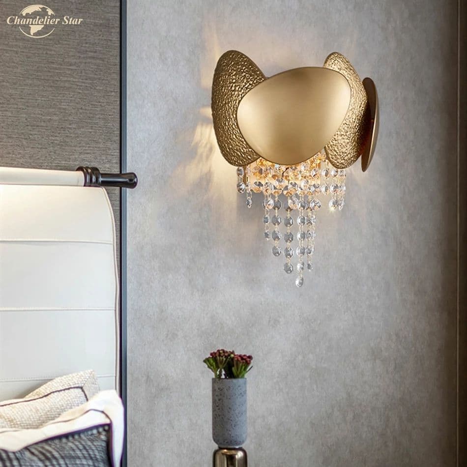 Modern Gold crystal wall lamp - Image 9