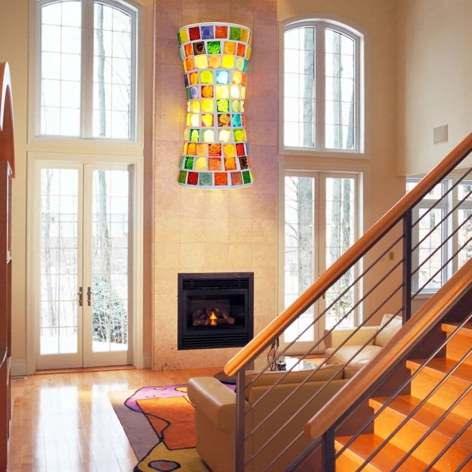 Rainbow Vase Sculpture Glass Wall Light - Image 3