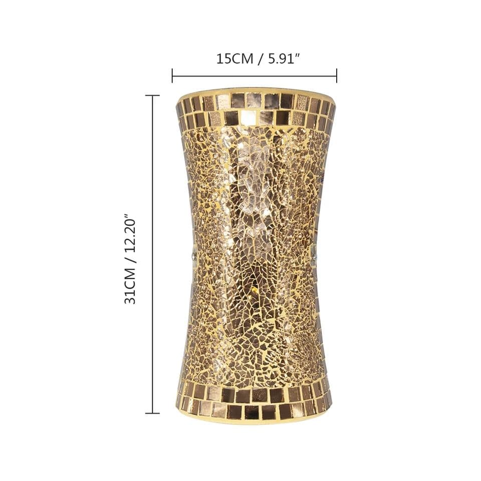 Vintage Handcraft Gold Glass Wall Light - Image 4