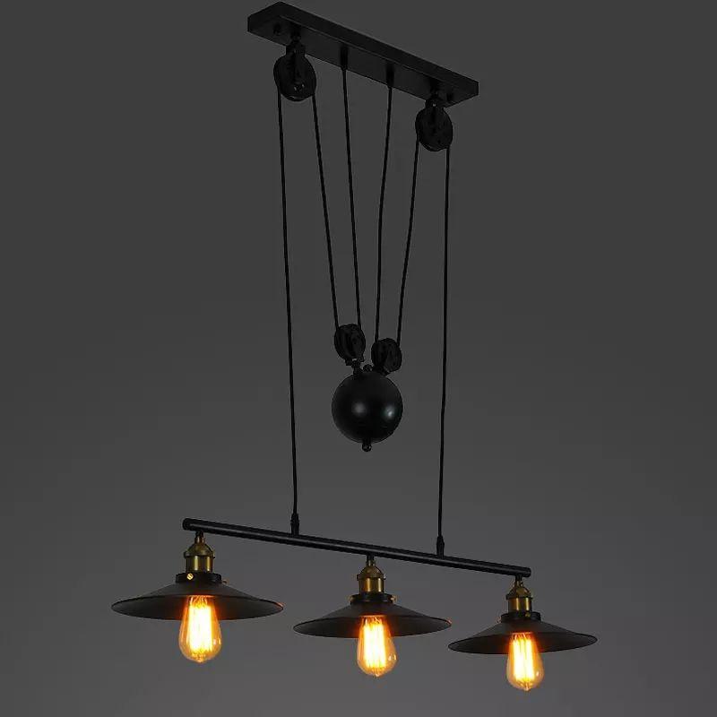 Indoor Retro Black LED Pendant Lamp - Image 6