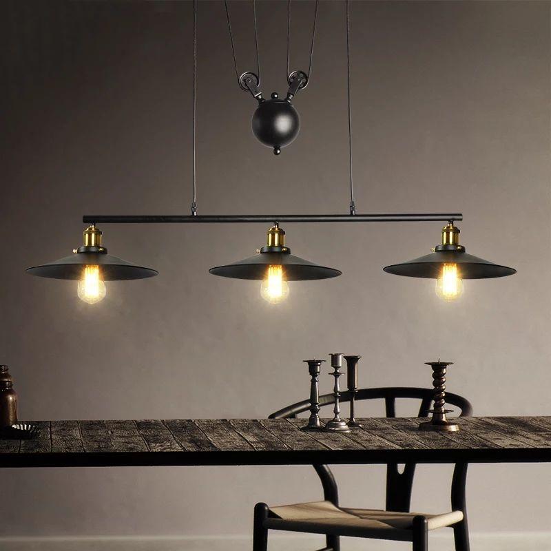 Indoor Retro Black LED Pendant Lamp