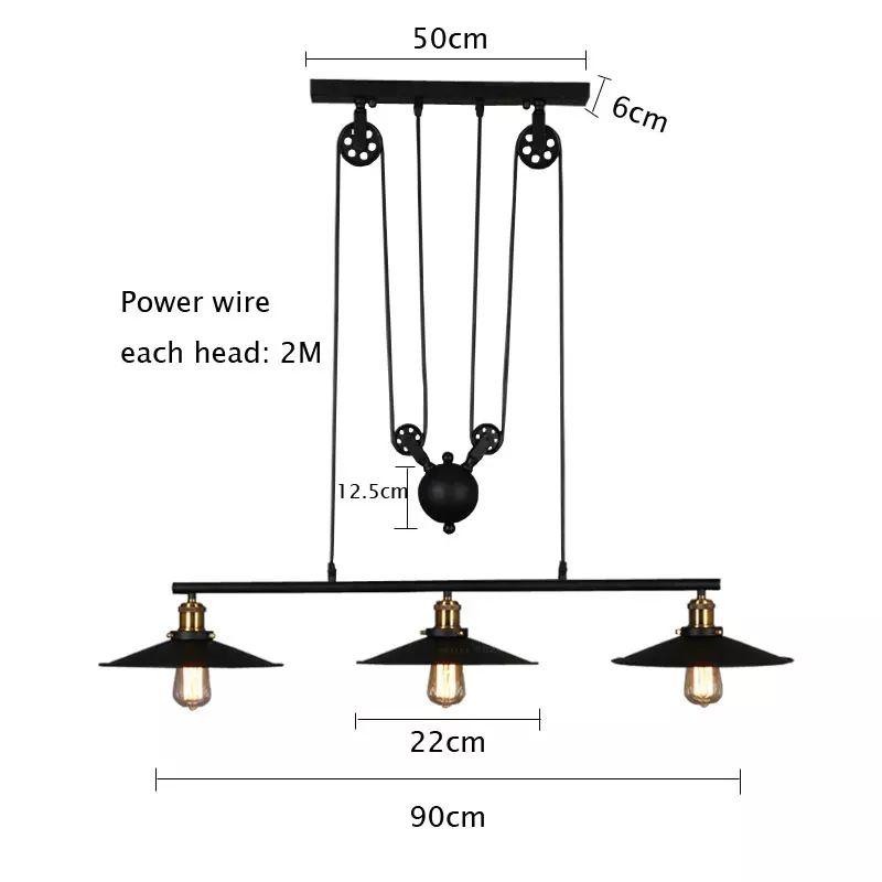 Indoor Retro Black LED Pendant Lamp - Image 2