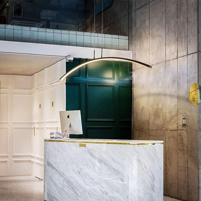 Long Curved Modern LED Pendant Light - Image 4