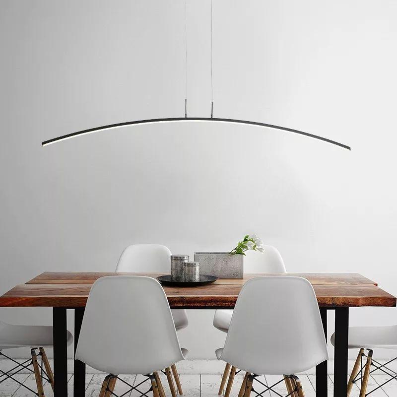 Long Curved Modern LED Pendant Light - Image 2