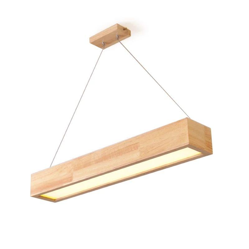Wooden Acrylic Cuboid LED Pendant Lamp - Image 2
