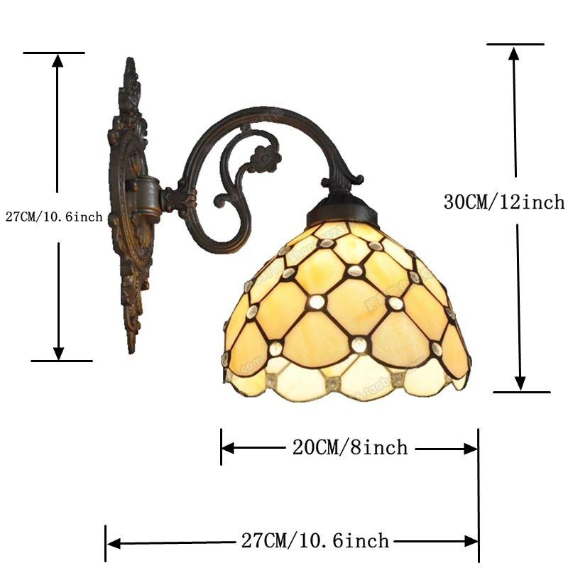 European Classic Indoor LED Tiffany Wall Lamp - Image 2