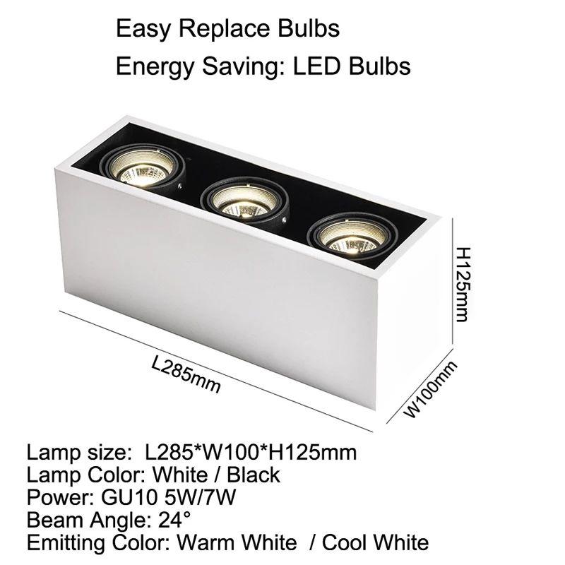 3 in 1 Concrete Shaped LED Ceiling Light - Image 5
