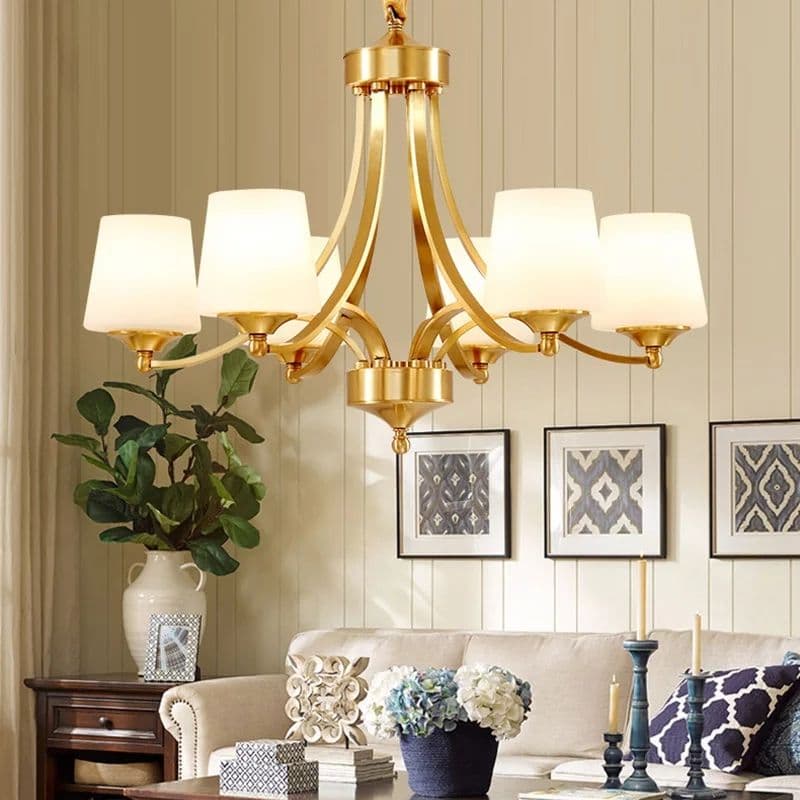 Copper LED Chandelier Light - Image 3