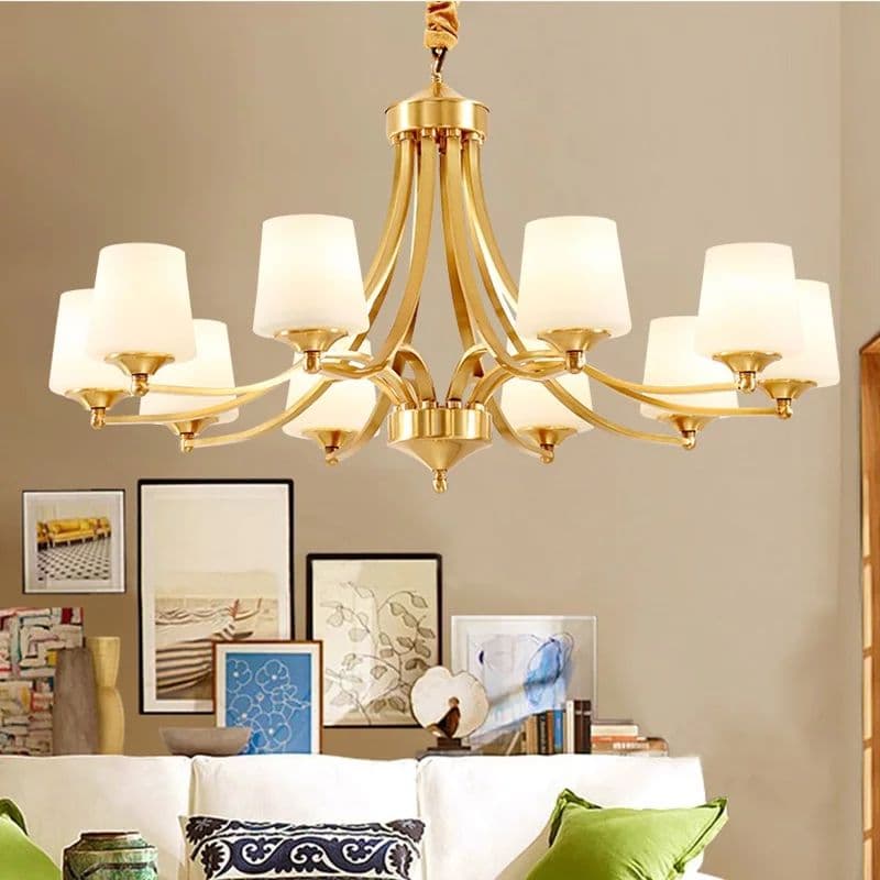 Copper LED Chandelier Light