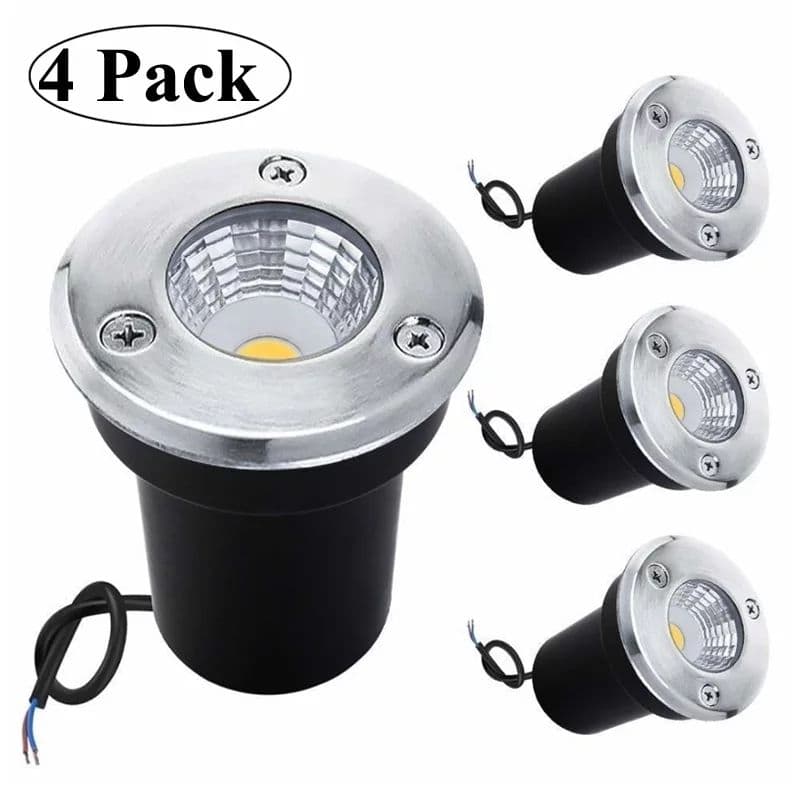 4 Pack Waterproof LED Outdoor Buried Light