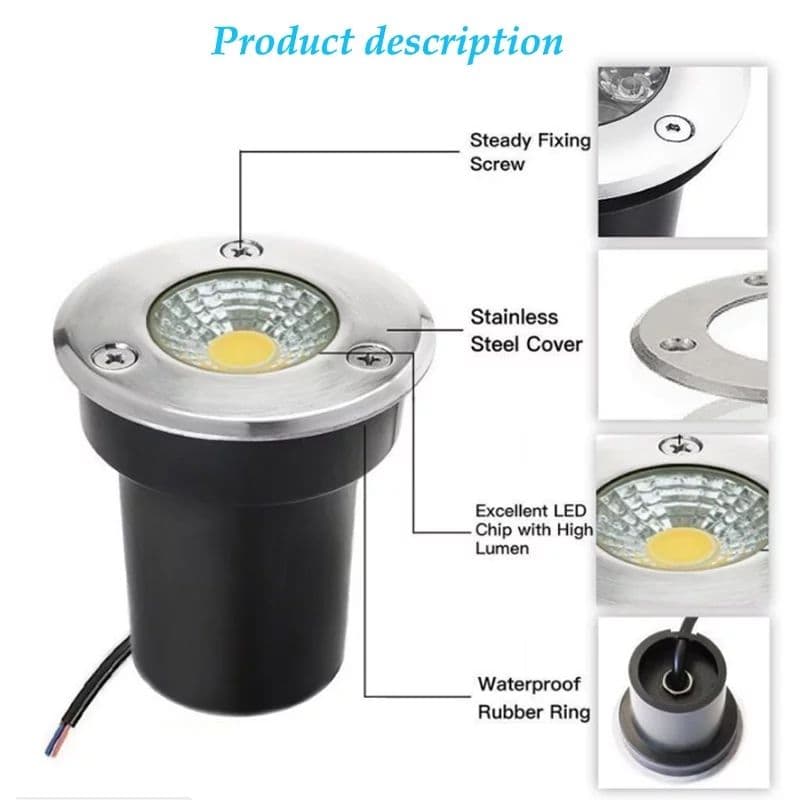 4 Pack Waterproof LED Outdoor Buried Light - Image 4