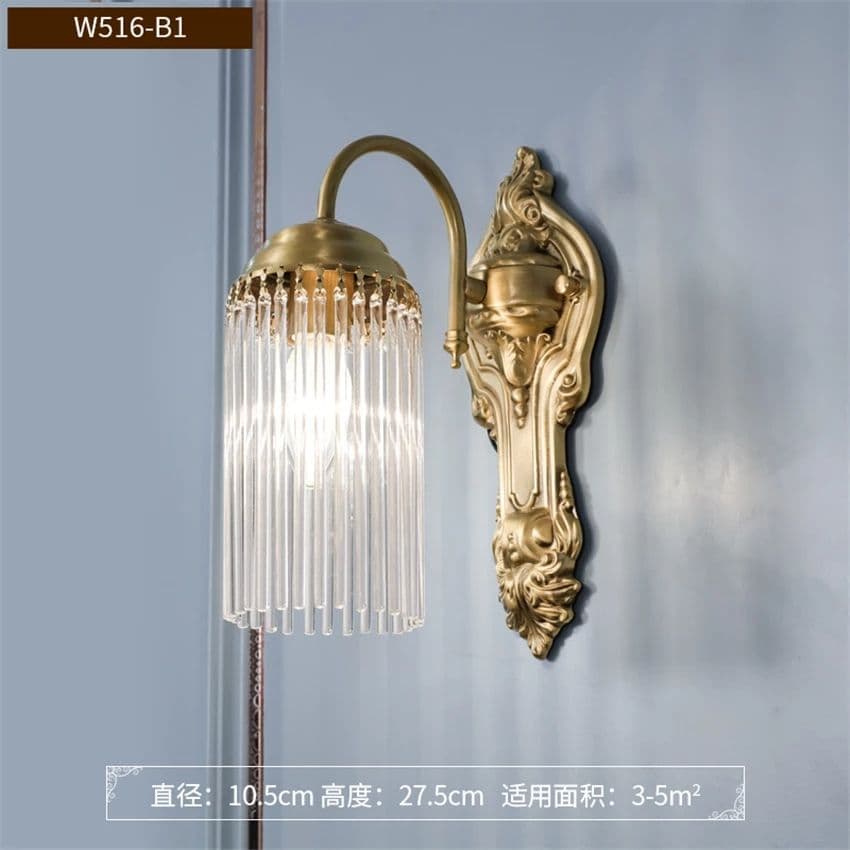Golden Copper Crystal Wall Lamp - Image 2