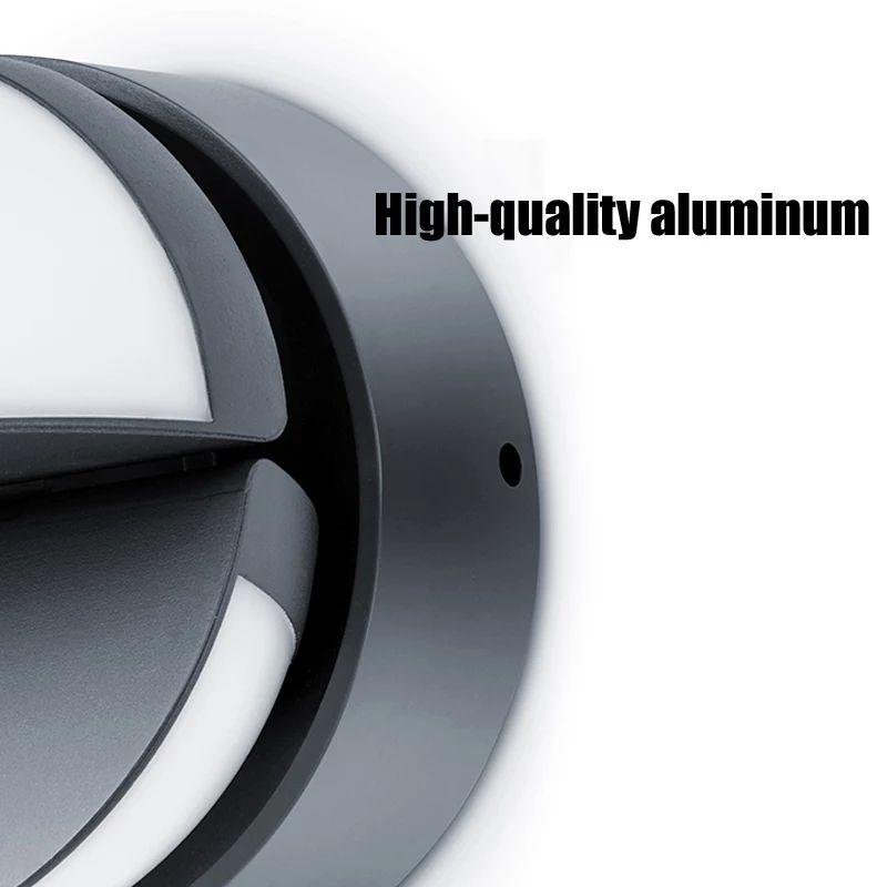 Round Double Rotatable Head Outdoor LED Wall Lamp - Image 2