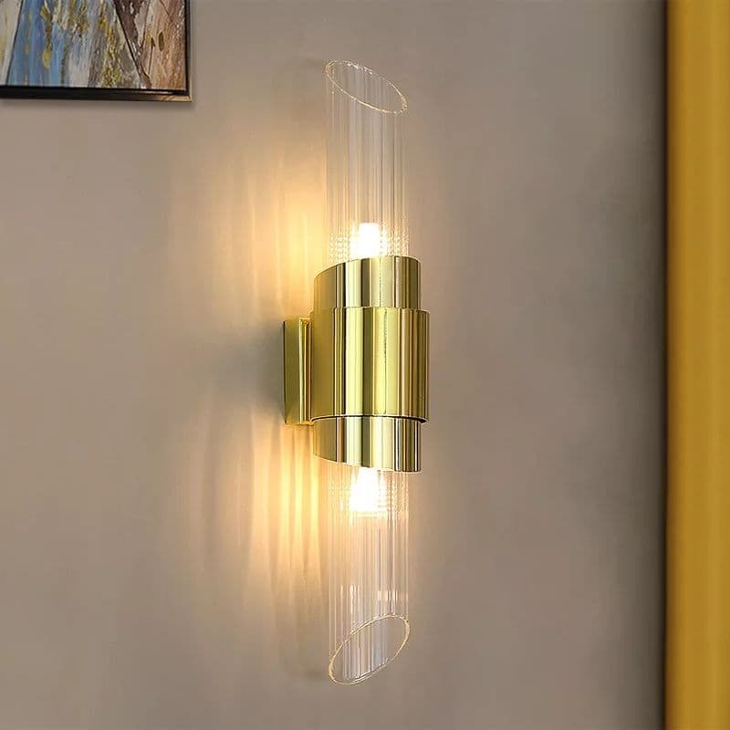 Modern Glass Gold Metal LED Wall Lamp - Image 5