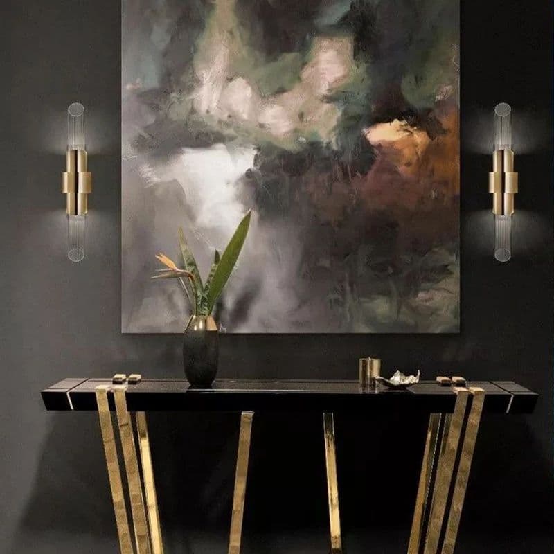 Modern Glass Gold Metal LED Wall Lamp - Image 3