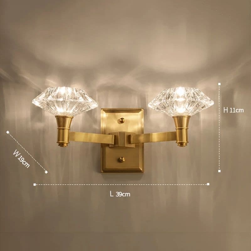 Modern Single And Double Head Crystal Wall Lamp - Image 4