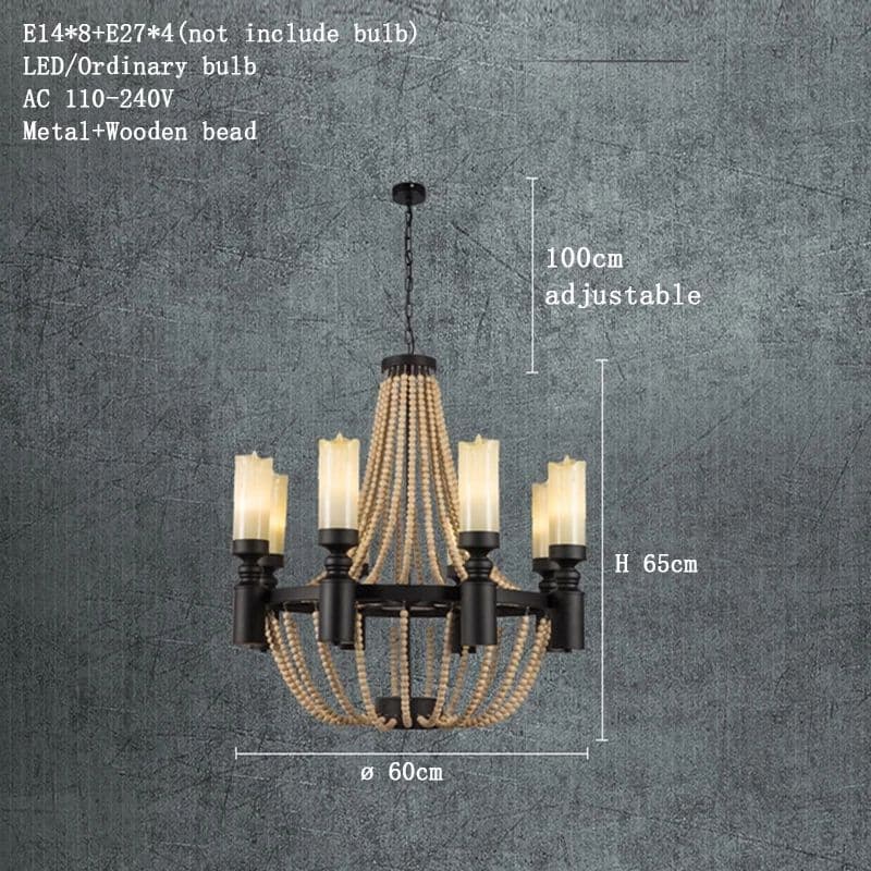 Modern Wooden Beads Pendant Light - Image 2